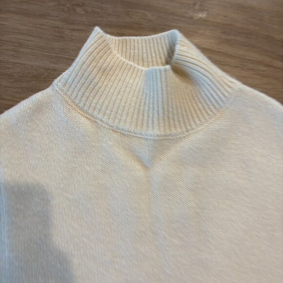 Lili Sidonio Anthropologie sleeveless sweater mock neck cream small - Picture 5 of 8